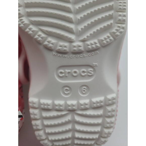 Crocs X Sanrio Hello Kitty Red Kid's Size C6 Classic Clog Slip On 210577-90H New - Picture 7 of 7